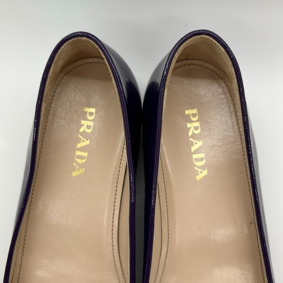Prada Purple Patent Leather Flats - Picture 9 of 15